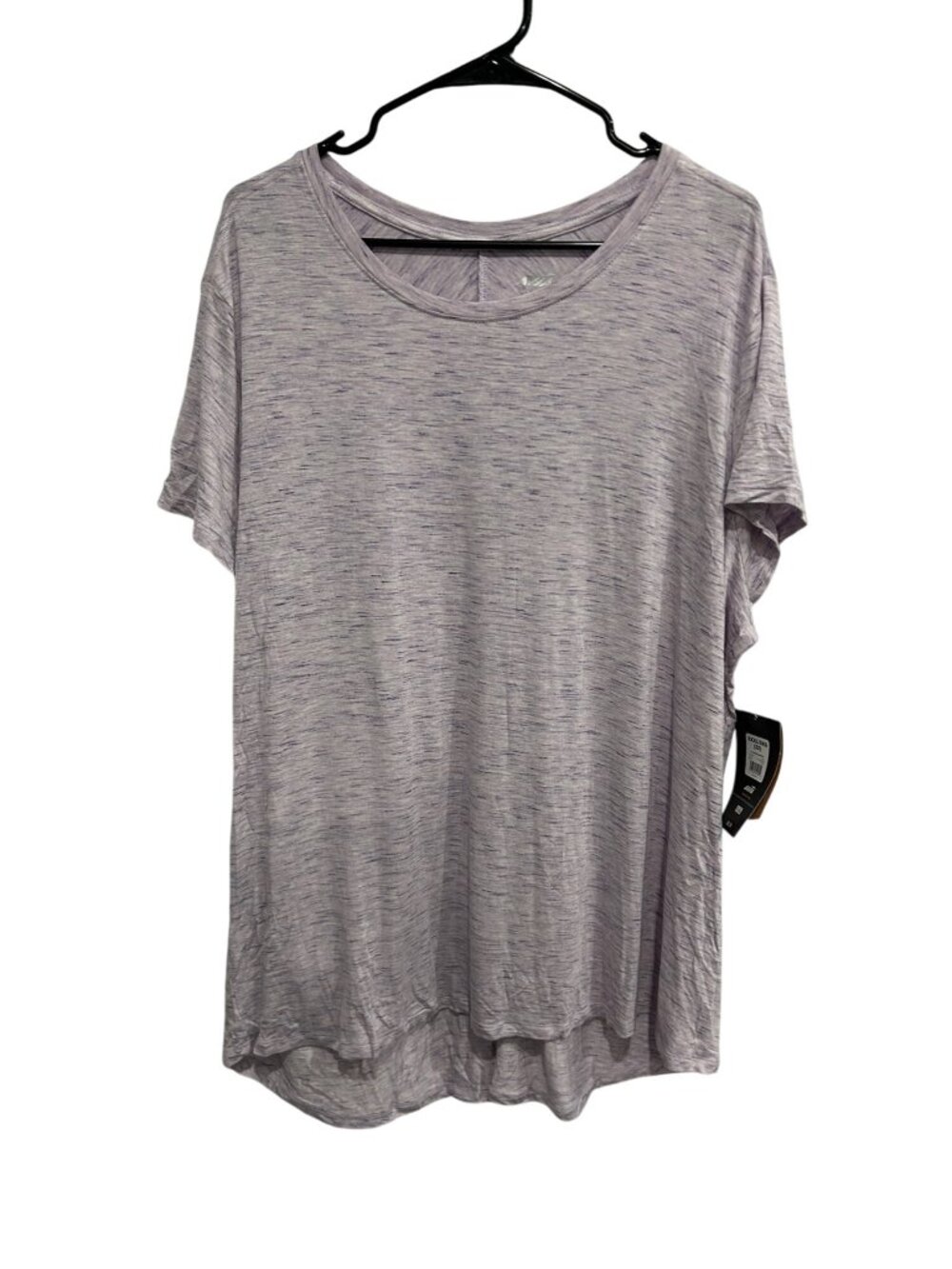 Avia Plus 3XL Tunic Top Light Purple Short Sleeve Tee Scoop Neck Athleisure NWT